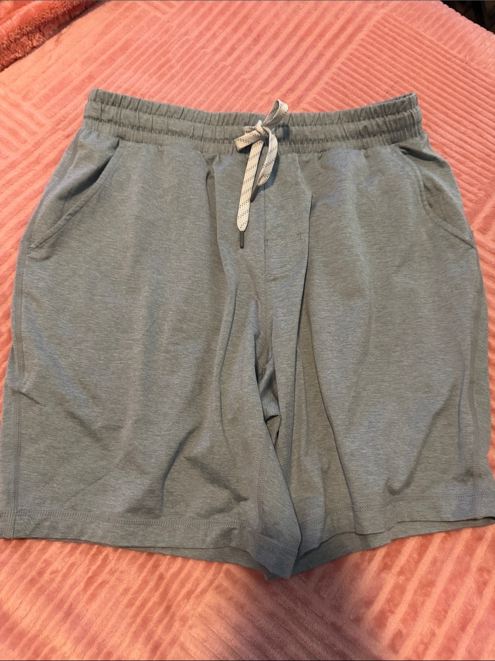 Men's Athletic Drawstring Shorts - Light Gray